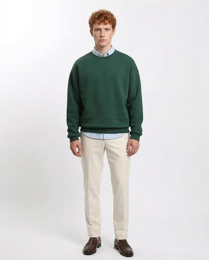 Ravin Men's Premium Over-Sized Crewneck Sweatshirt – Forest Green - R215625