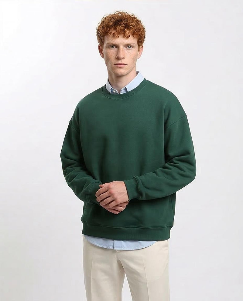 Ravin Men's Premium Over-Sized Crewneck Sweatshirt – Forest Green - R215625