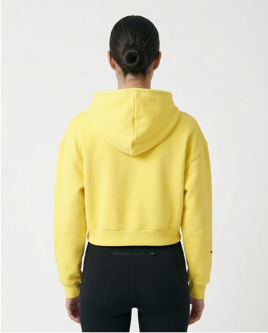 Ravin Women’s Sport Luxe Cropped Hoodie – Lemon Yellow - R215627