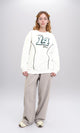 R215628 - Long Sleeve Printed Crew Sweatshirt - White