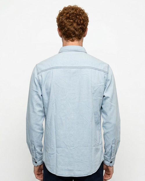 Ravin Light Wash Western-Yoke Denim Shirt – Elevated Street Edition - R215655