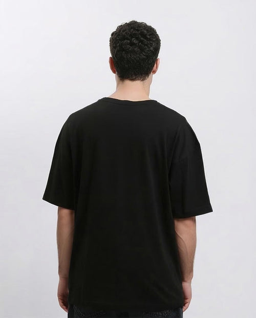 RAVIN Men’s Oversized "Rolling on Wheels" Graphic T-Shirt – Black - R215733