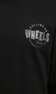R215733 - Printed "Wheels" Elbow-Sleeve Tee - Black