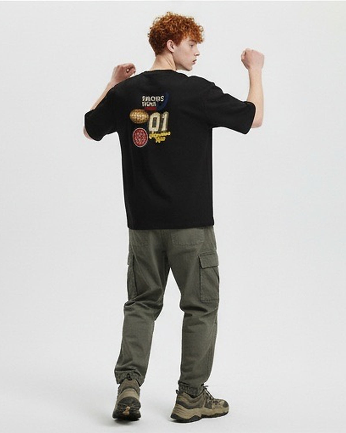 Black Racing Team Graphic Relaxed Fit T-Shirt - R215737