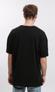 R215738 - Crew Neck Tee with Front Print - Black