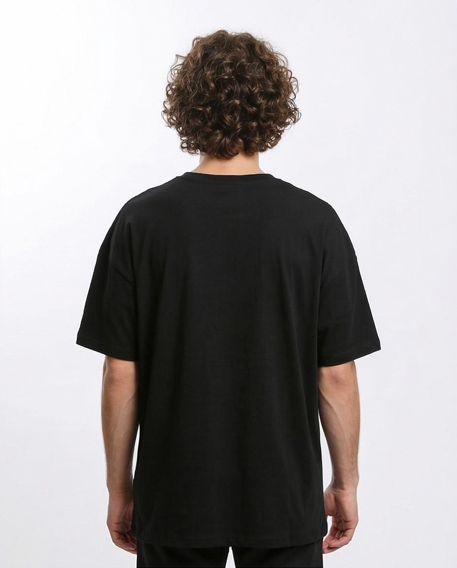 Ravin Men's SF 46 Oversized Distressed Graphic T-Shirt - Black - R215738