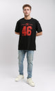 R215738 - Crew Neck Tee with Front Print - Black