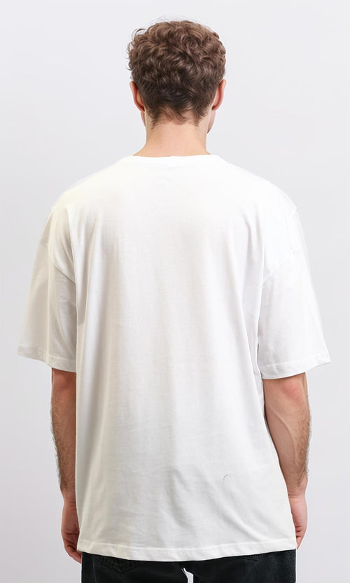 R215743 - Relaxed Fit Printed Cotton Tee - White