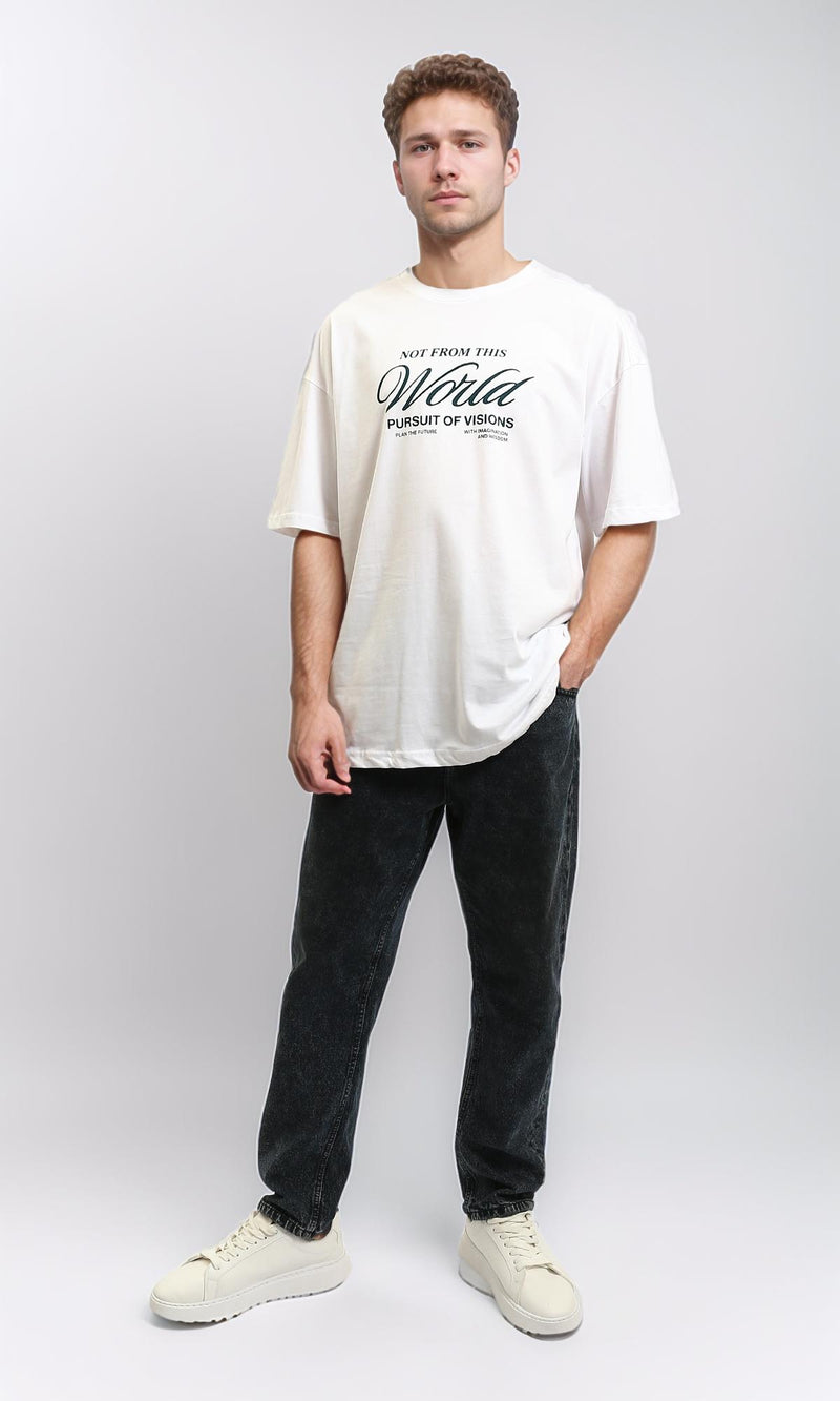 R215743 - Relaxed Fit Printed Cotton Tee - White