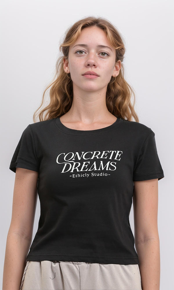 R215749 - Short Sleeve Printed Regular Tee - Black