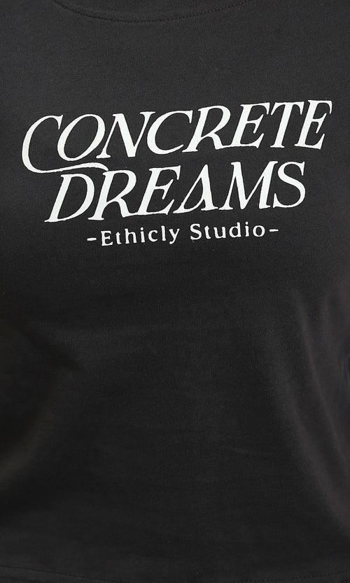 R215749 - Short Sleeve Printed Regular Tee - Black