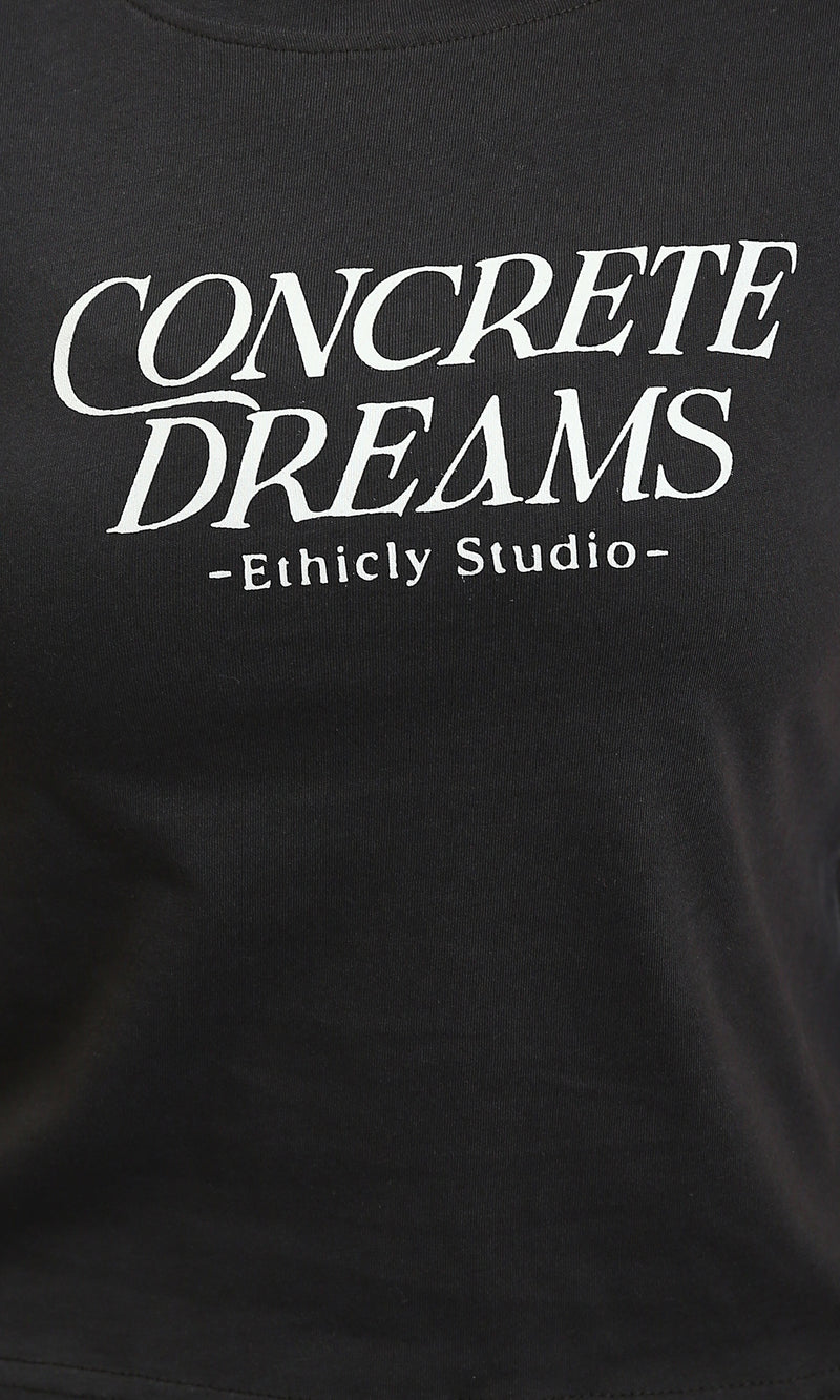 R215749 - Short Sleeve Printed Regular Tee - Black