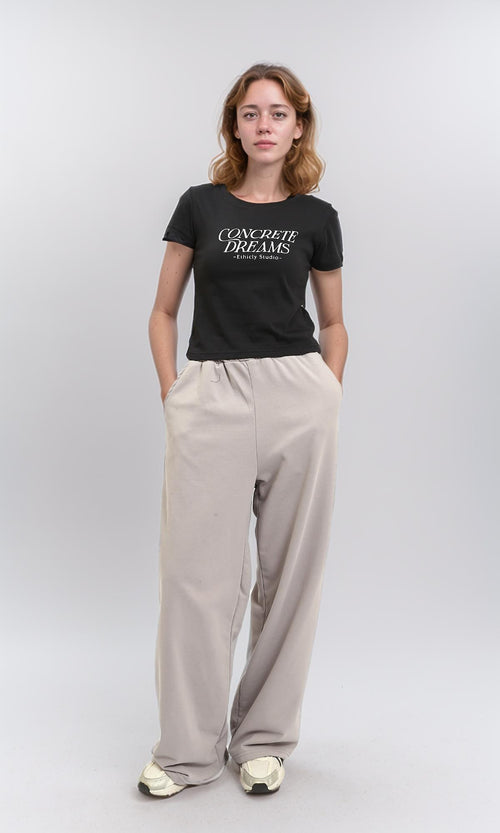 R215749 - Short Sleeve Printed Regular Tee - Black