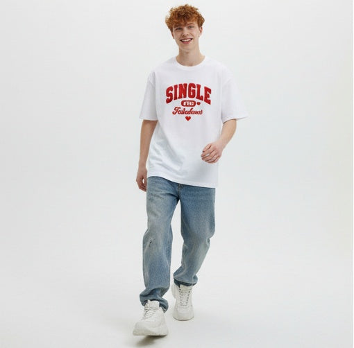 Single & Fabulous Graphic White Short-Sleeve T-Shirt - R215752