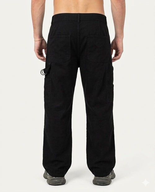 Ravin Men's Relaxed Fit Corduroy Carpenter Pants - Black - R215771