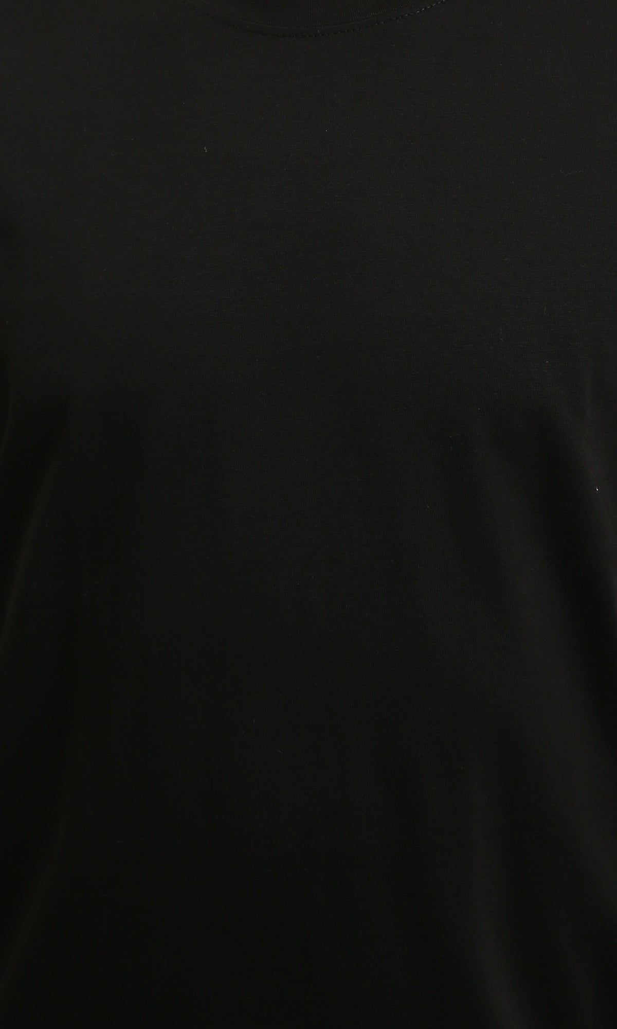 R215856 - Solid Short Sleeve Cotton Basic Tee - Black