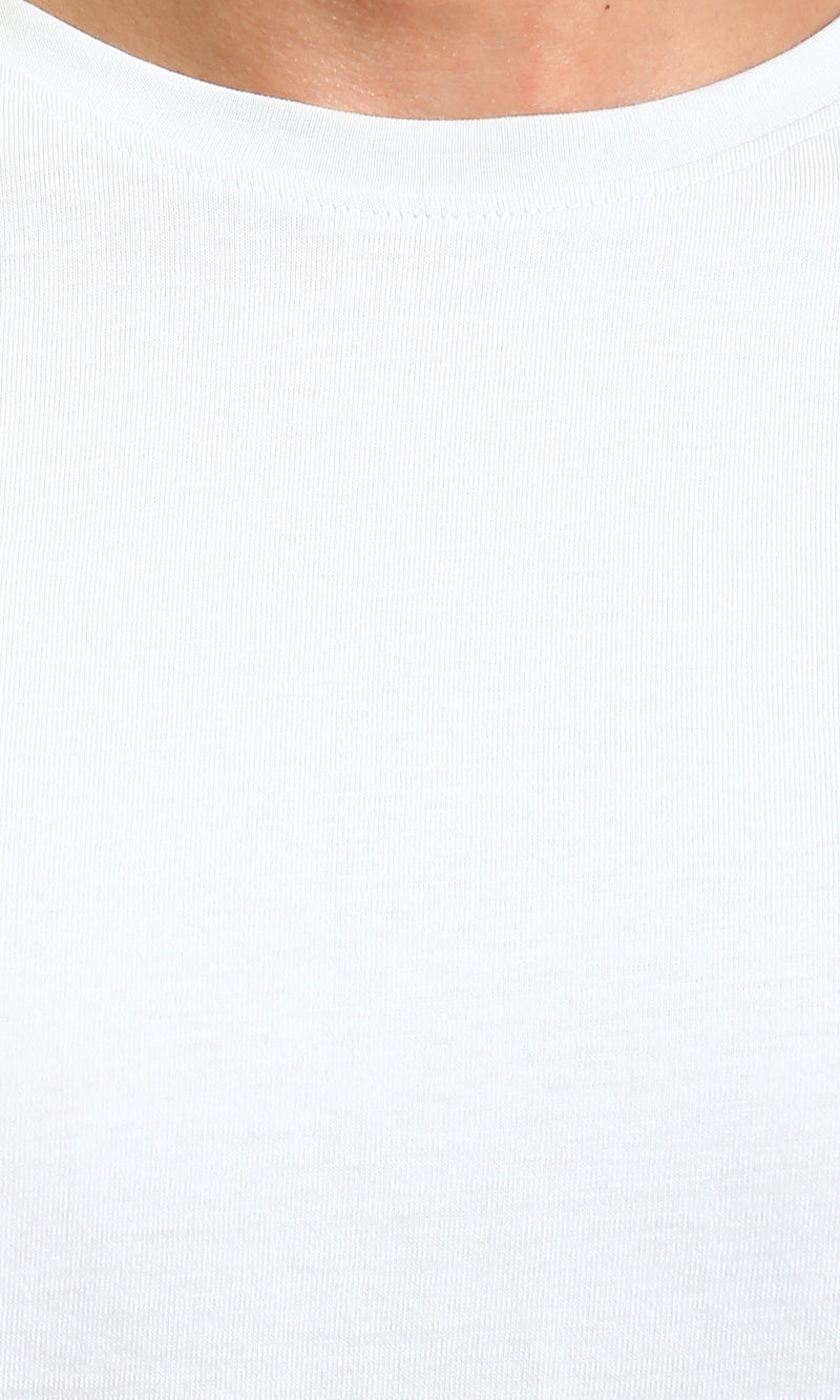 R215860 - Solid Crew Neck Short Sleeves Basic Tee - Light Grey