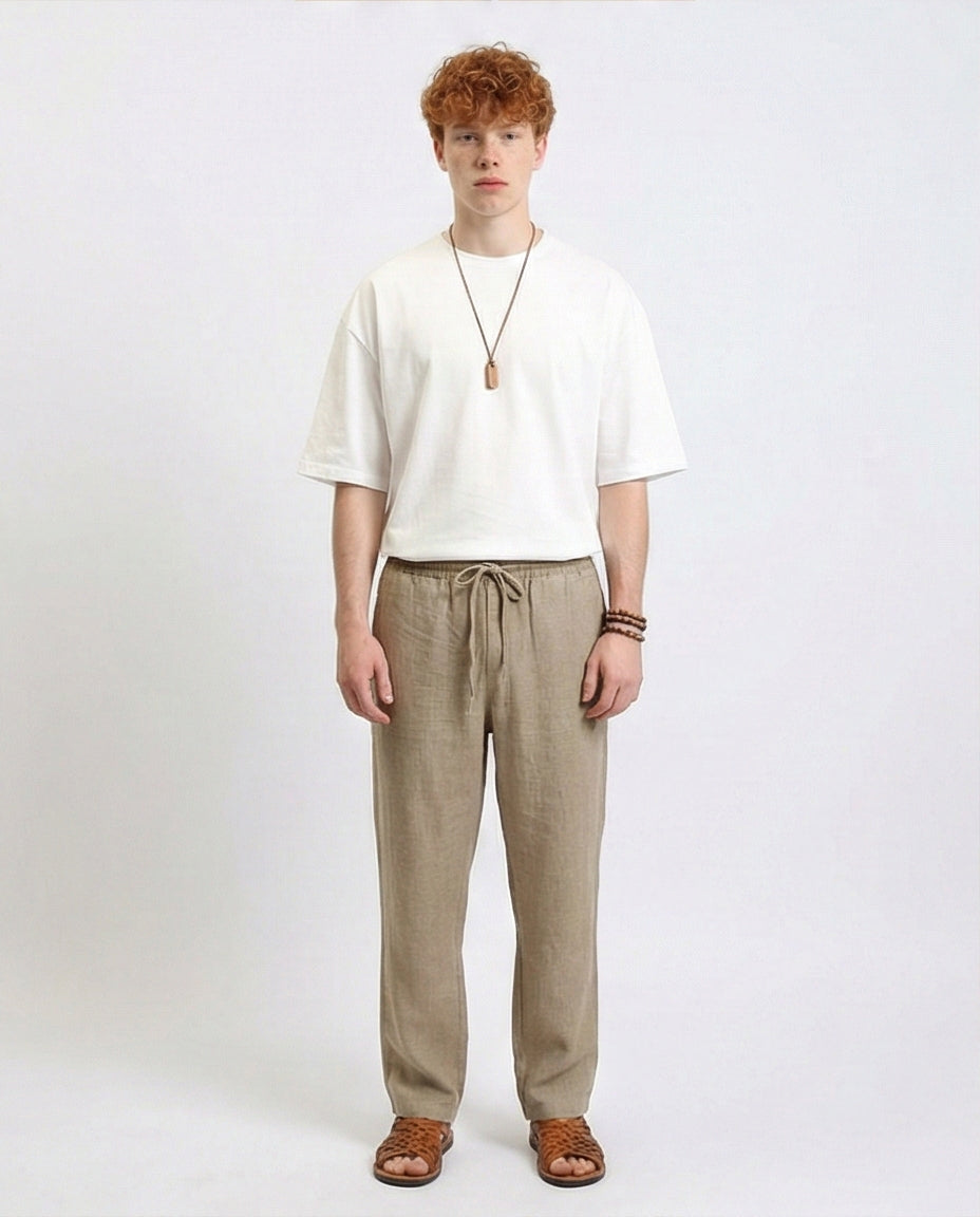 R215865 - Elbow-Sleeves Cotton Relaxed Basic Tee - White