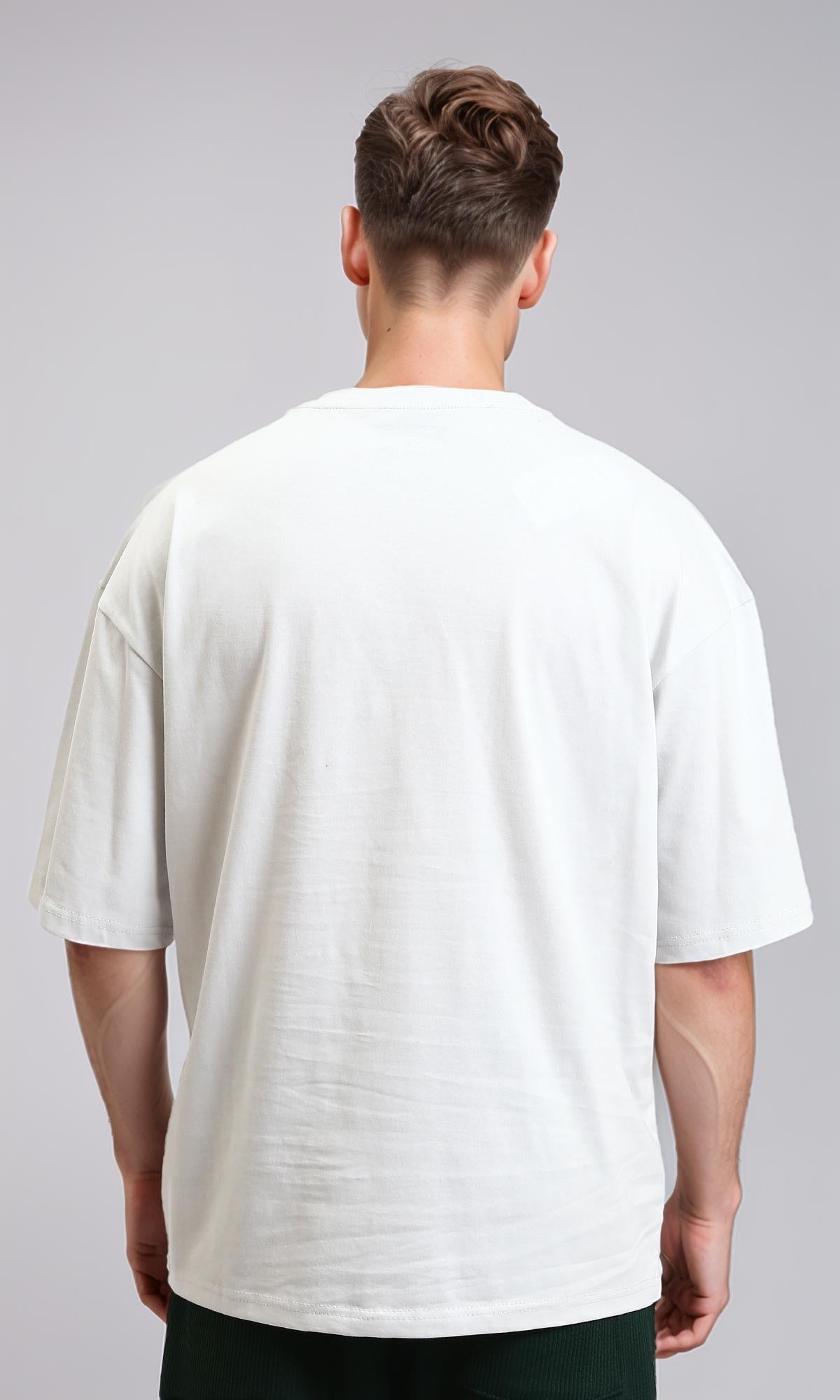 R215866 - Crew Neck Solid Elbow Sleeves Tee - Light Grey