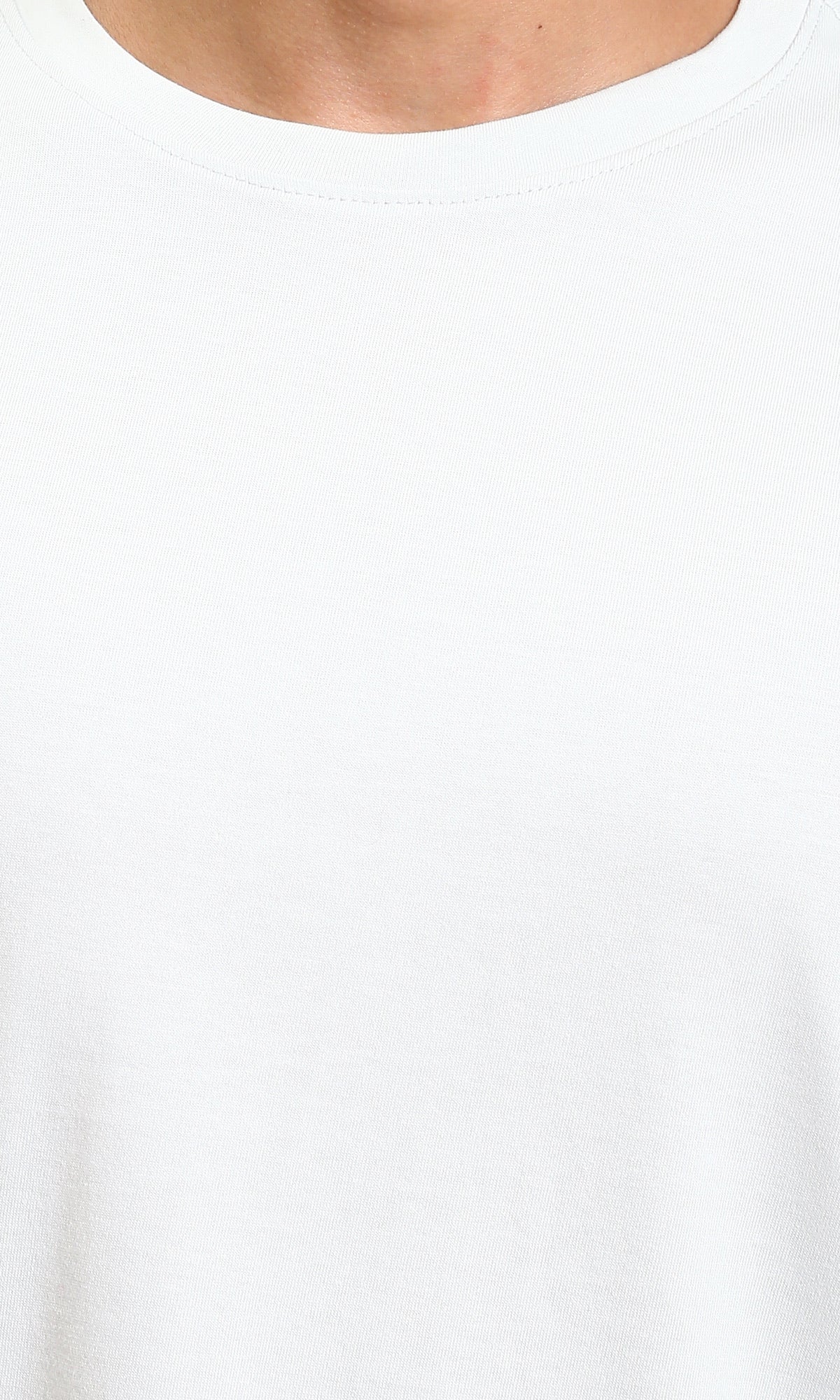 R215866 - Crew Neck Solid Elbow Sleeves Tee - Light Grey