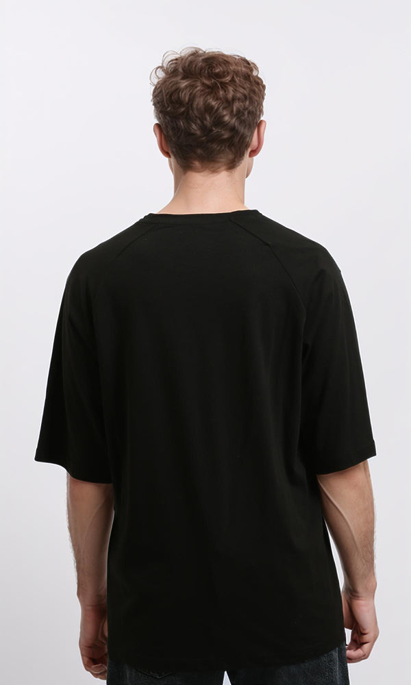 R215870 - Crew Neck Relaxed Fit Cotton Tee - Black