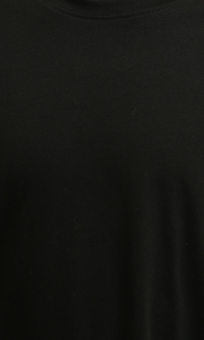 R215870 - Crew Neck Relaxed Fit Cotton Tee - Black