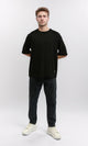 R215870 - Crew Neck Relaxed Fit Cotton Tee - Black