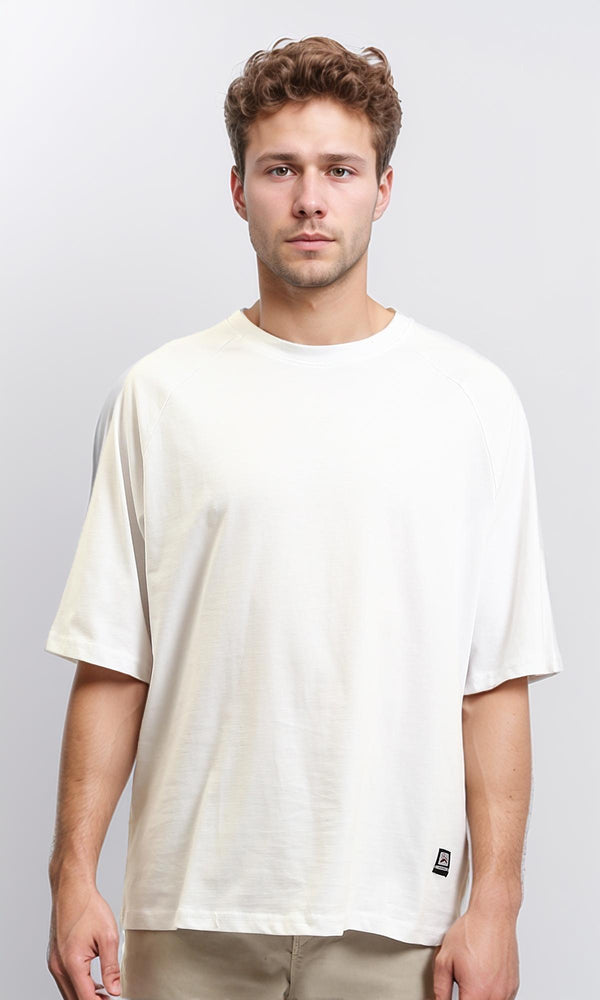 R215871 - Crew Neck Relaxed Fit Cotton Tee - White