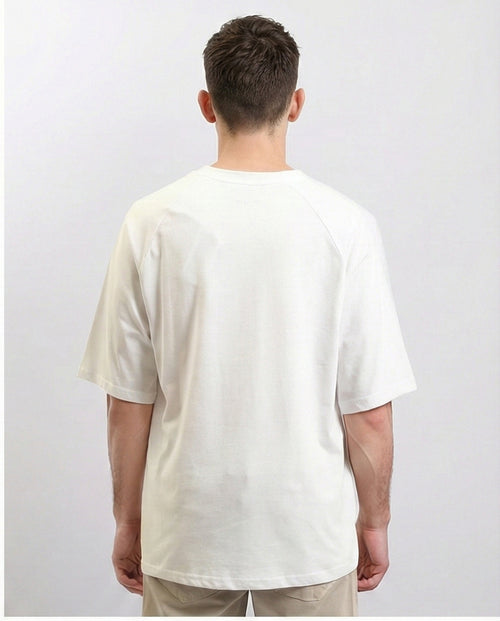 R215871 - Crew Neck Relaxed Fit Cotton Tee - White