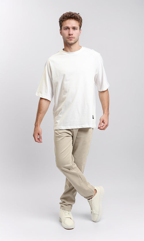 R215871 - Crew Neck Relaxed Fit Cotton Tee - White