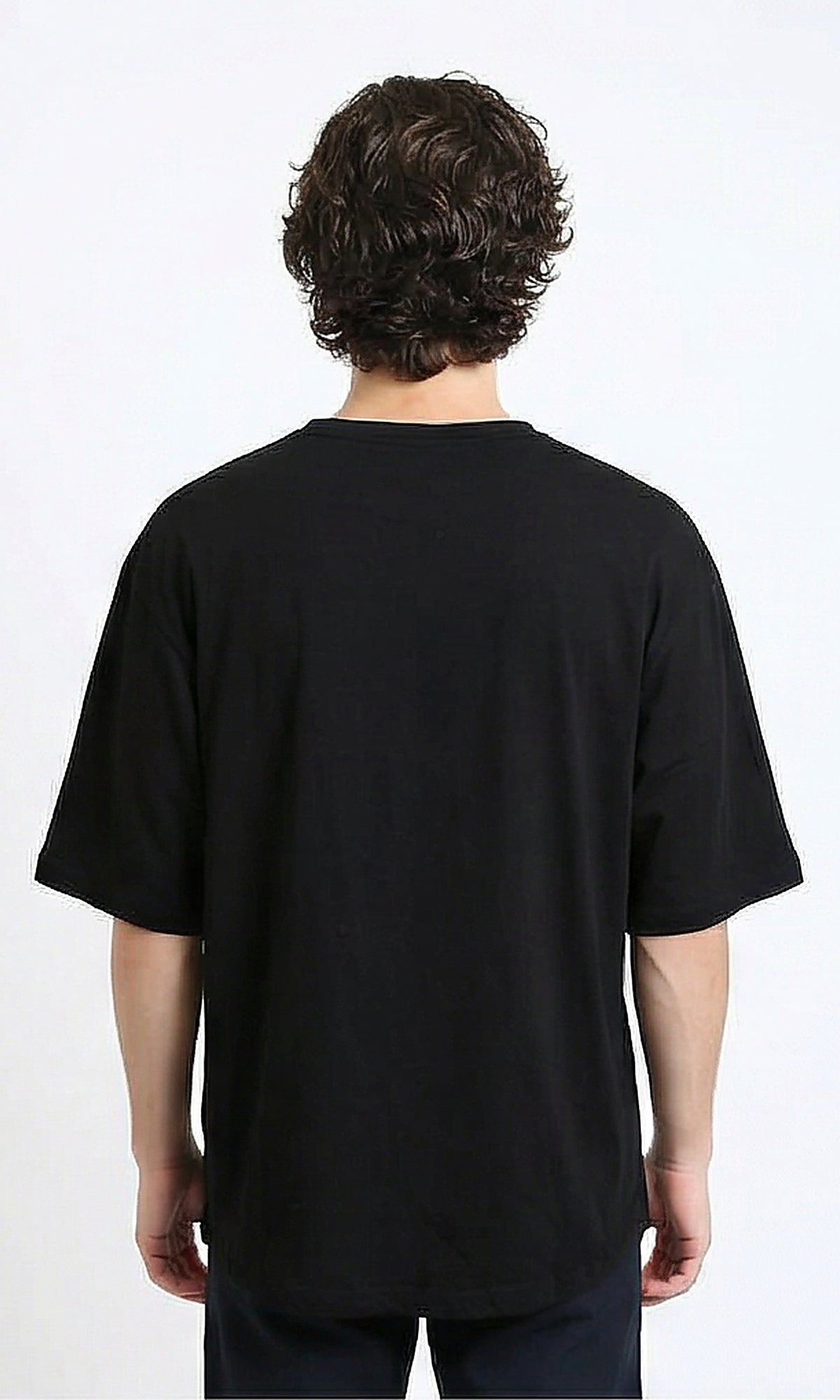 R215872 - Relaxed Fit Solid Summer Basic Tee - Black