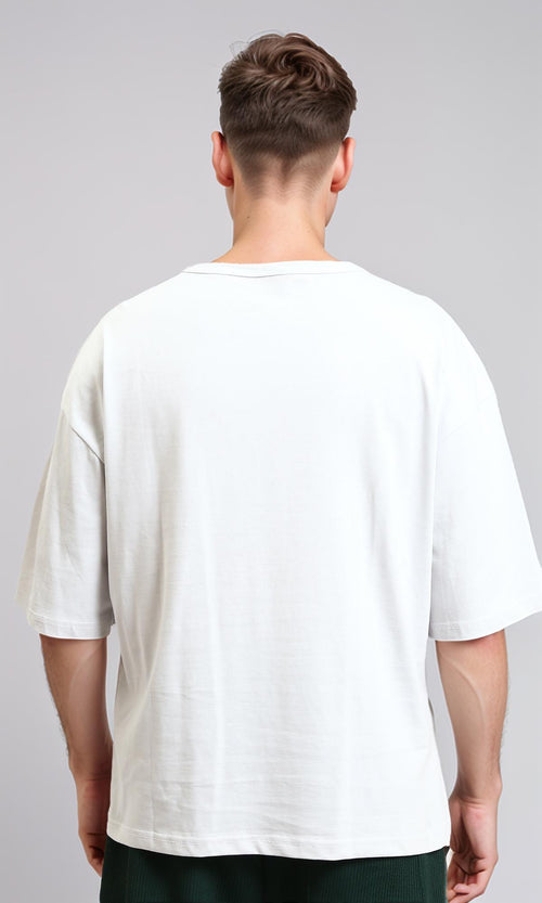 R215874 - Solid Elbow Sleeves Cotton Tee - Light Grey