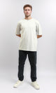 R215877 - Comfy Elbow-Sleeves Cotton Tee - Light Grey