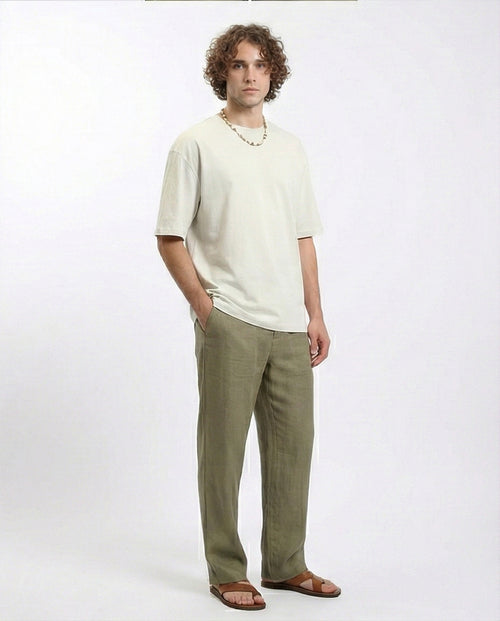 R215877 - Comfy Elbow-Sleeves Cotton Tee - Light Grey