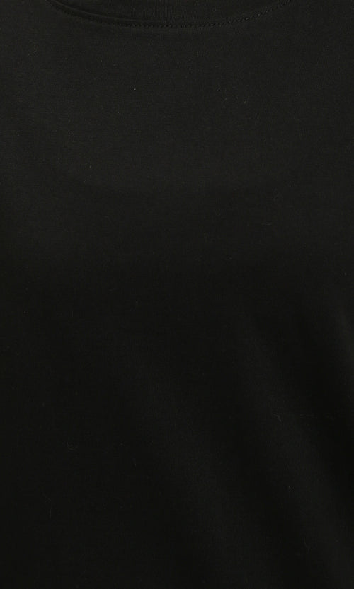 R215878 - Crew Neck Relaxed Fit Solid Tee - Black