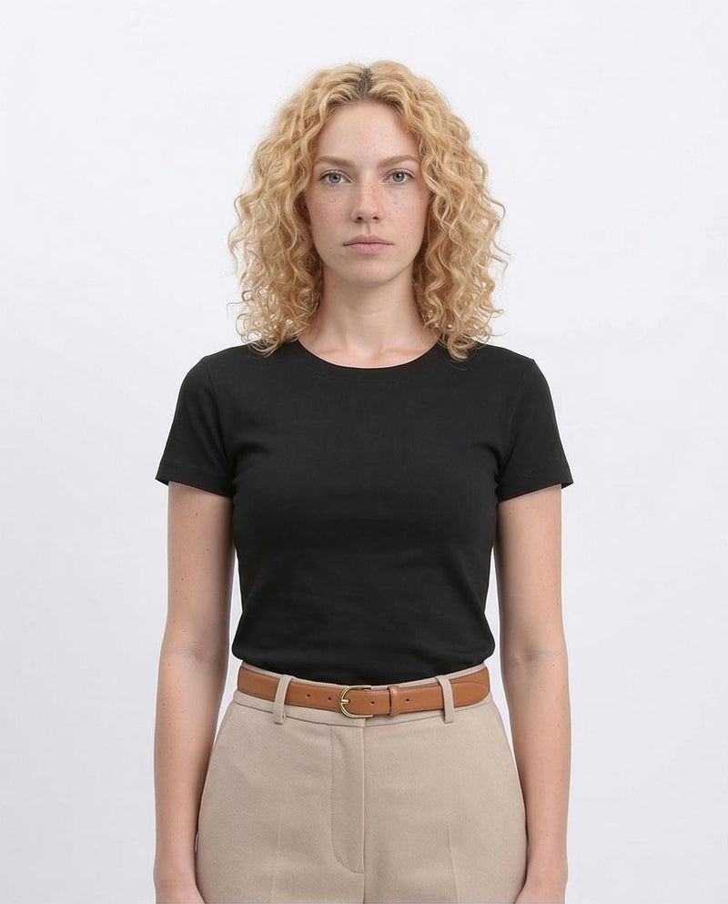 Ravin Essential Slim-Fit Crew Neck T-Shirt – Black - R215879