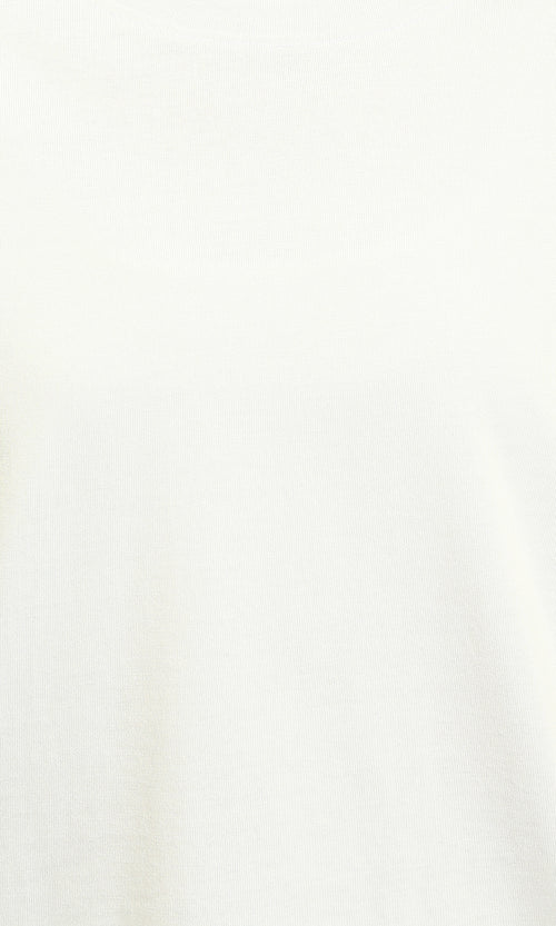 R215880 - Solid Relaxed Fit Cotton Tee - Light Grey