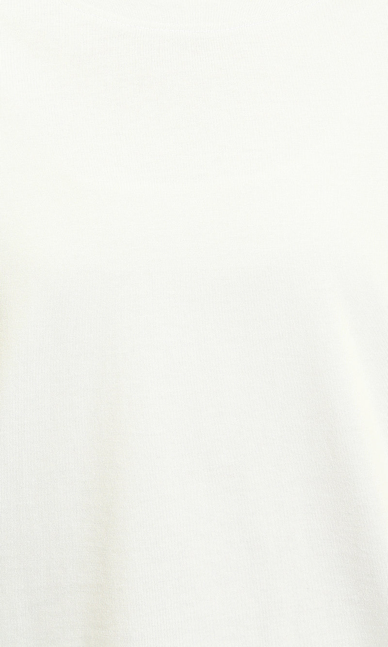 R215880 - Solid Relaxed Fit Cotton Tee - Light Grey