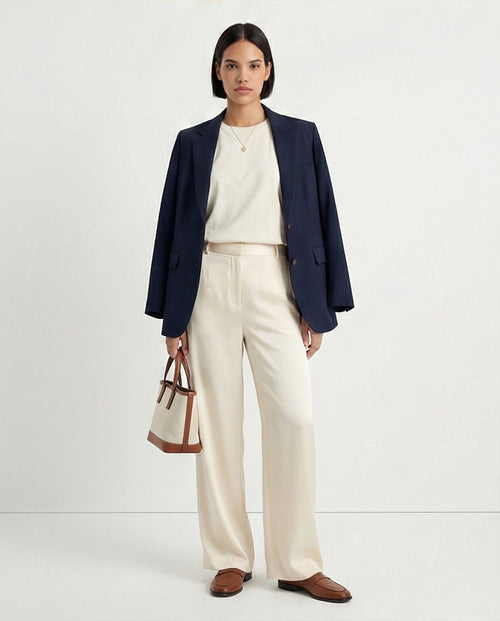 R215880 - Solid Relaxed Fit Cotton Tee - Light Grey