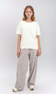 R215880 - Solid Relaxed Fit Cotton Tee - Light Grey