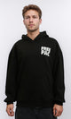 R215924 - Printed "Free Pac" Long Sleeves Hoodie - Black