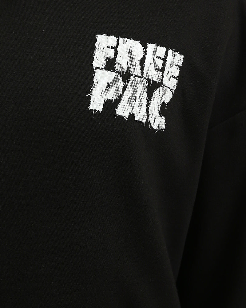 Ravin x Pac Tribute: "FREE PAC" Heavyweight Oversized Hoodie - Black - R215924