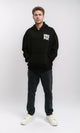 R215924 - Printed "Free Pac" Long Sleeves Hoodie - Black