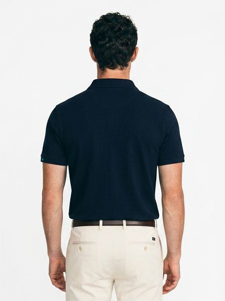 Navy Essential Piquet Regular Fit Polo Shirt - R215947