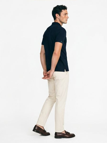 Navy Essential Piquet Regular Fit Polo Shirt - R215947