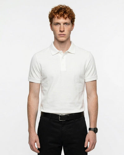 Ravin Men's Essential Slim-Fit Piqué Polo Shirt – White - R215948