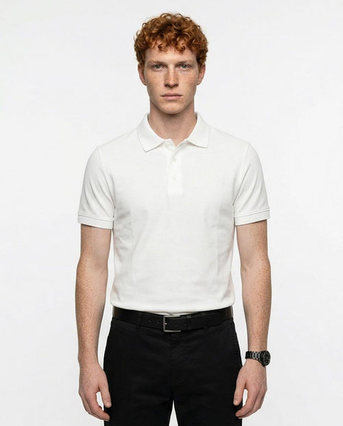 Ravin Men's Essential Slim-Fit Piqué Polo Shirt – White - R215948