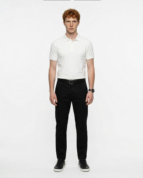 Ravin Men's Essential Slim-Fit Piqué Polo Shirt – White - R215948