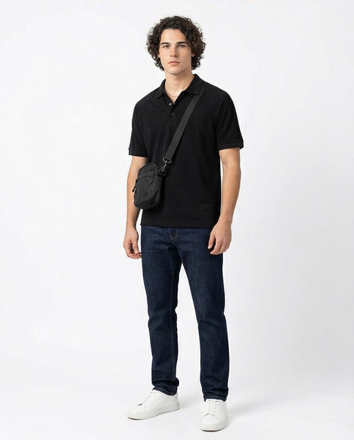 Ravin Men's Raglan Sleeve Essential Polo Shirt - Black - R215949