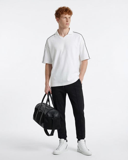 Ravin Men’s Oversized Piquet Polo Shirt – Off-White (SS26 Collection) - R215955
